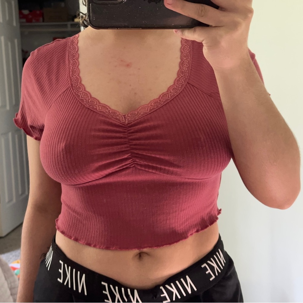 Laced V-Neck Top